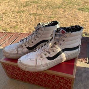Sk8-hi leather zip up Vans Women’s size 7